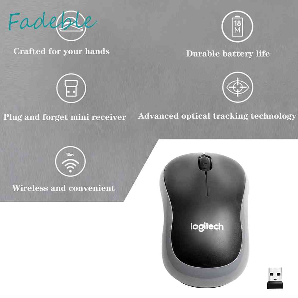Chuột Quang Gaming Logitech M185 2.4 GHz Không Dây, 3 NúT BấM 1000DPI