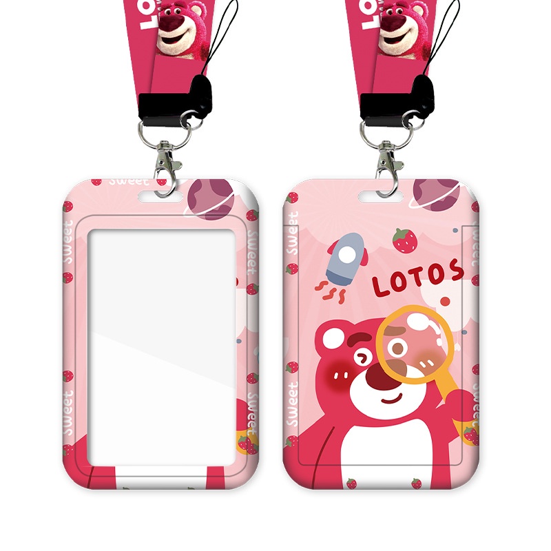 Ví Đựng Thẻ Hình Gấu Dâu Tây Đáng Yêu