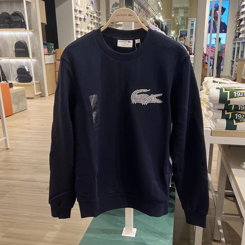 Lacoste Áo cotton Dài Tay Cổ Tròn Thời Trang Dành Cho Nam