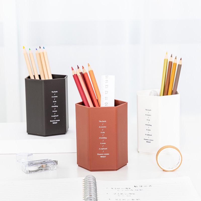 Hộp đựng bút đơn giản hình lục giác