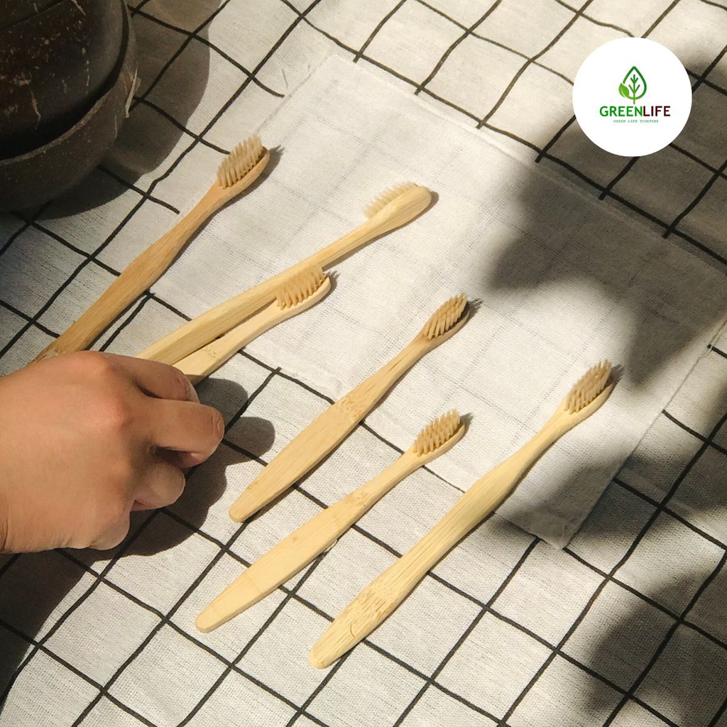Bàn Chải Tre - GreenLife - Lông Siêu Mềm_Thân Thiện Môi Trường - Phân Hủy Sinh Học