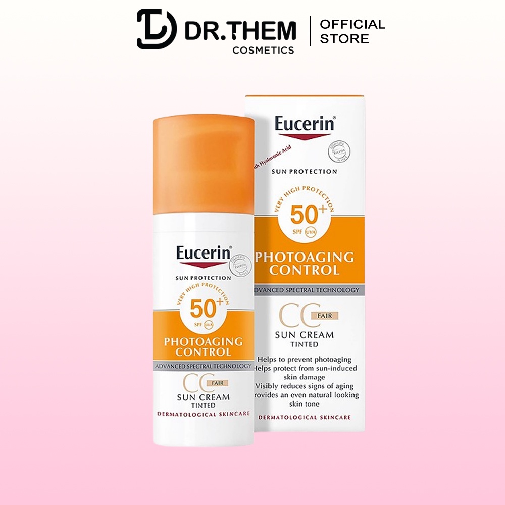 Kem Chống Nắng Eucerin Làm Đều Màu Da Eucerin Sun Cream Face Tinted CC Cream Photoaging Control SPF50 50ml- Dr Thêm