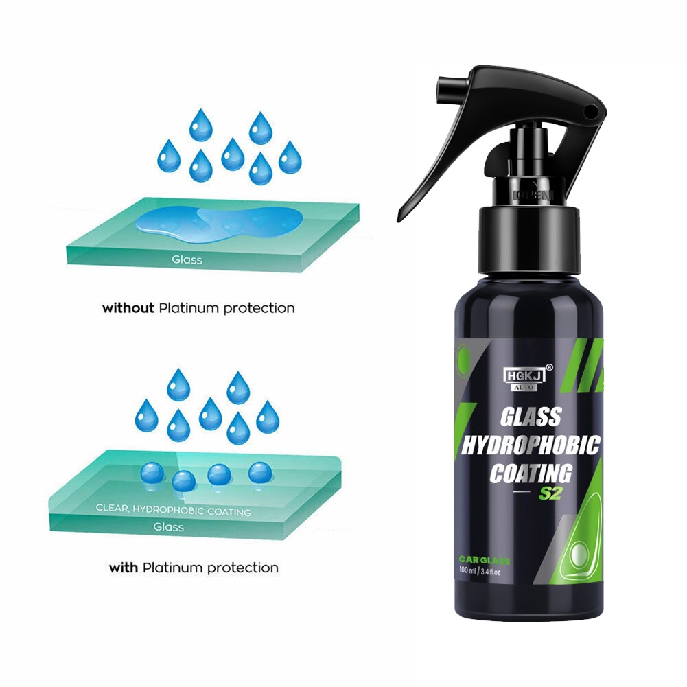 Glass Hydrophobic Coating - Chai Chống Bám Nước Gương Và Kính Chiếu Hậu Nano 100ml