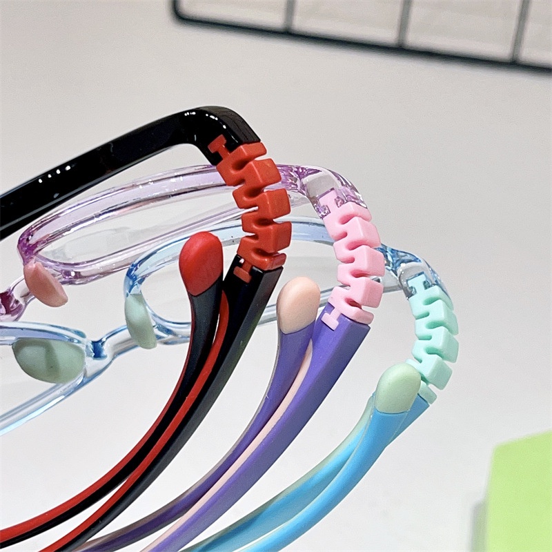 Mắt Kính Chống Ánh Sáng Xanh Gọng Tròn Bằng Silicone Thời Trang Mới Cho Bé