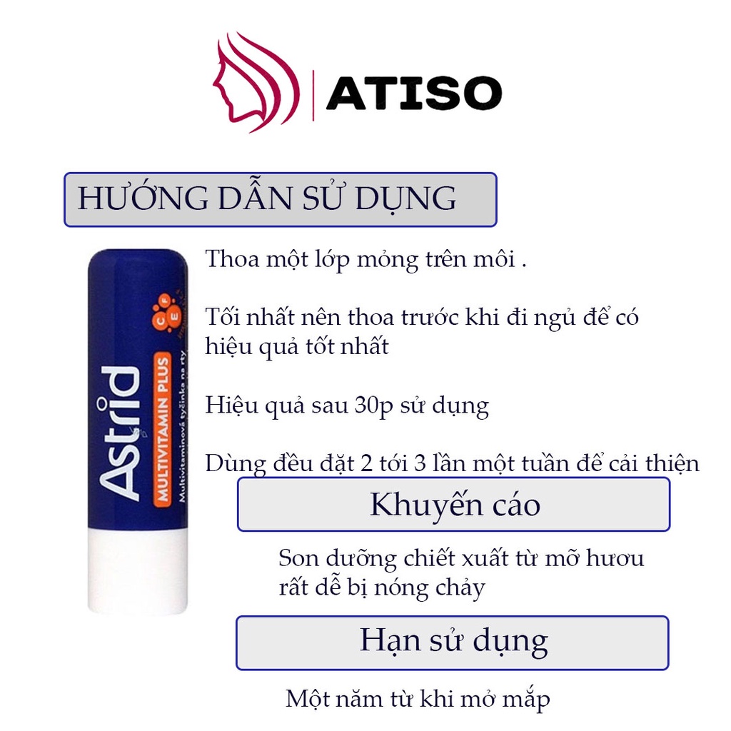 Son dưỡng Astrid tái tạo môi từ mỡ hươu