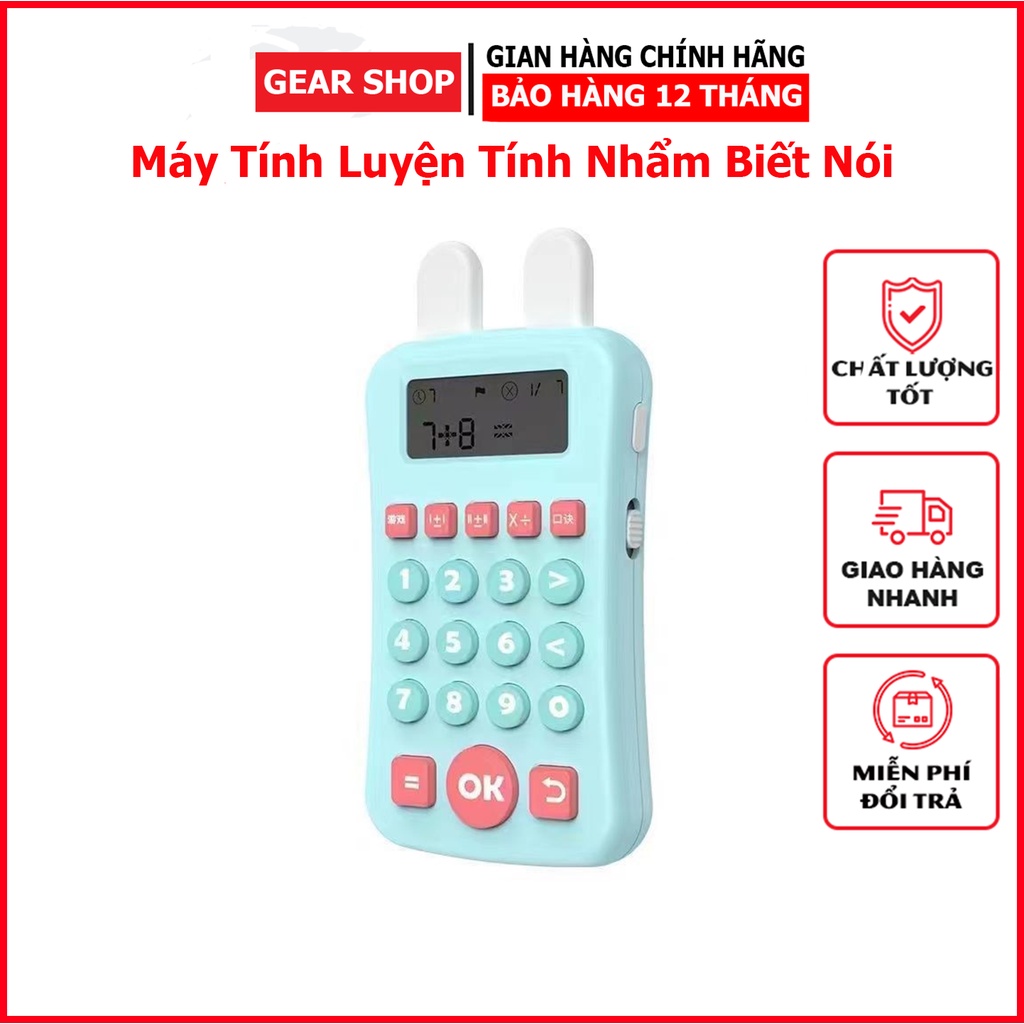 Máy Tính Cầm Tay Luyện Tính Nhẩm Biết Nói - Đồ Chơi Giáo Dục Phát Triển Tư Duy Toán Học Cho Bé [Bản Tiếng Việt]