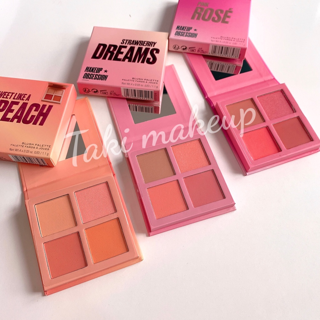 Bảng Phấn Má 4 Ô Revolution Blush Palette Makeup Obsession