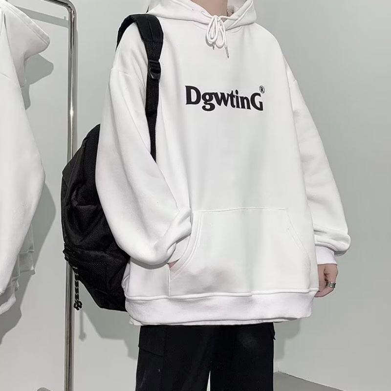 Áo Hoodie Tay Dài Oversize In Chữ Thời Trang Hàn Quốc Dành Cho Nam Nữ