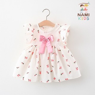[XẢ KHO LẺ SIZE] [2T] Váy bé gái cánh tiên họa tiết thỏ cà rốt đáng yêu
