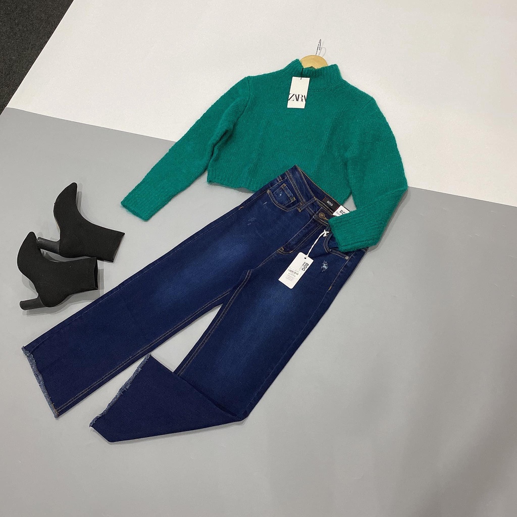 Áo len xanh hàng TQXK - chuẩn dư xịn