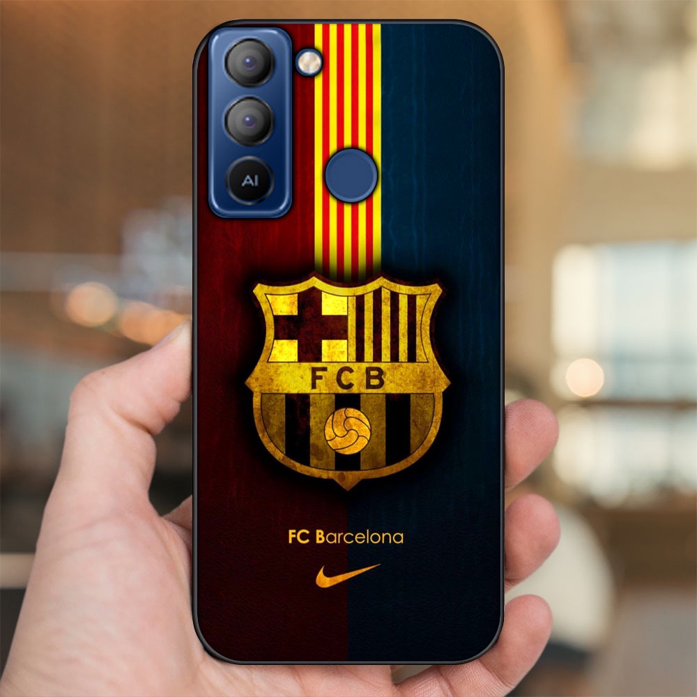 Ốp lưng Tecno Pop 5 viền đen in hình Barcelona Barca
