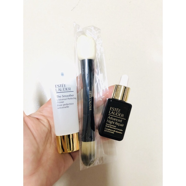 Set Estee Lauder 3 món kem lót, cọ và serum 15ml