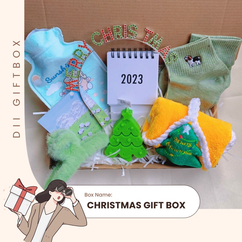Hộp Quà Tặng Đặc Biệt Cho Mùa Noel Giáng Sinh Quà Tặng Ấm Áp Mùa Đông Với Nến Táo Và Nến Cây Thông Custom DIY