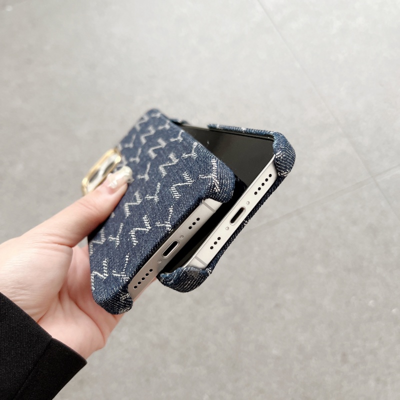 Ốp Điện Thoại Vải Denim Họa Tiết New York Sang Trọng Cho iPhone 14 13 12 Pro Max