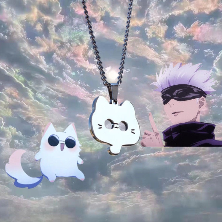 Vòng cổ Mặt Hình Mèo Gojo Satoru Gojo Satoru Dễ Thương Cho Nam Và Nữ