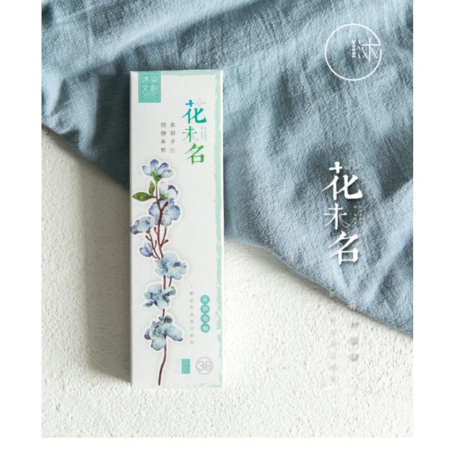 Set 30 Bookmark Hình Hoa Vẽ Tay Sáng Tạo