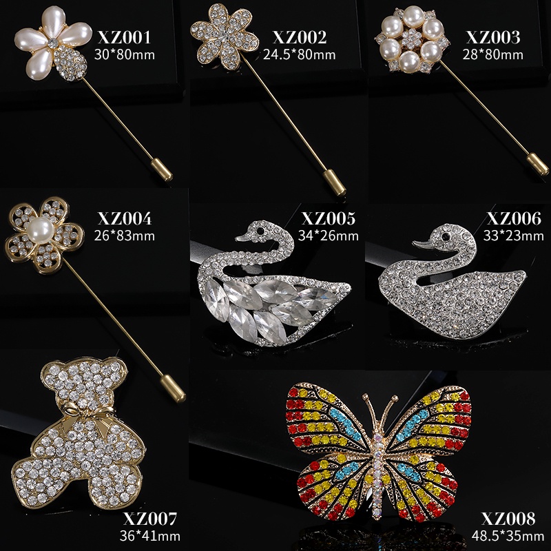 Ghim Cài Áo Hợp Kim Đính Ngọc Trai Thời Trang