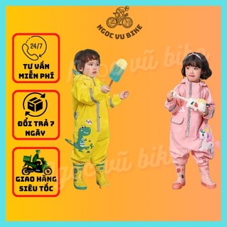 Bộ quần áo mưa liền quần Hàn Quốc dành cho bé ( không bao gồm ủng )