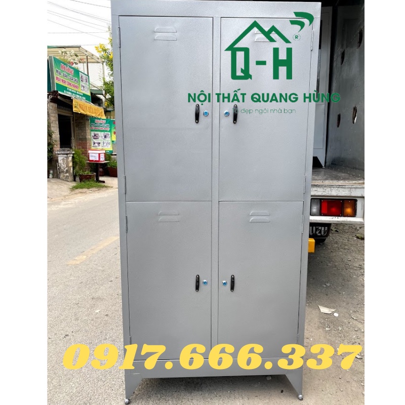 TỦ HỒ SƠ SẮT SƠN DẦU VĂN PHÒNG 4 CÁNH CỬA MỞ DÀNH CHO VĂN PHÒNG