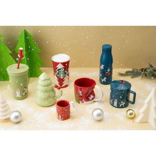 [LIFEMCMBP4 -12% đơn 250K] Cốc Sứ Mug Starbucks 12Oz (355ml) Festive Tree