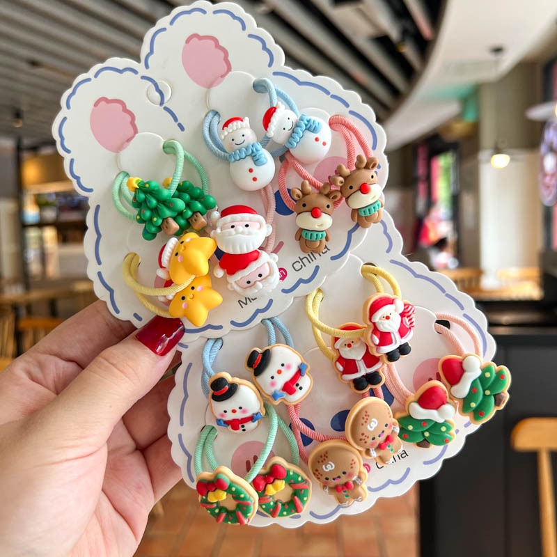 Dây buộc tóc IQ ANGEL họa tiết Giáng sinh dễ thương