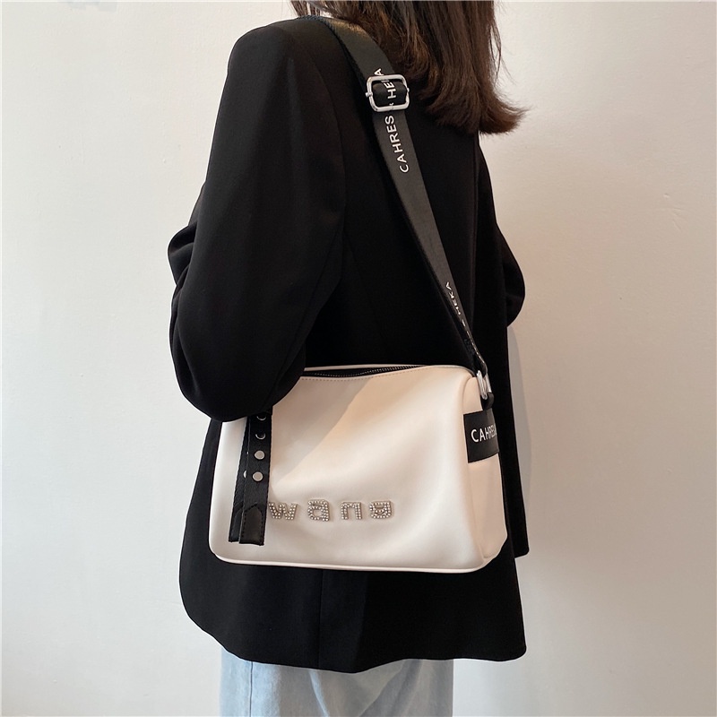 MISCHA Túi Đeo Chéo Da PU Hình Trụ Phong Cách Thể Thao Thời Trang 2022 Cho Nữ