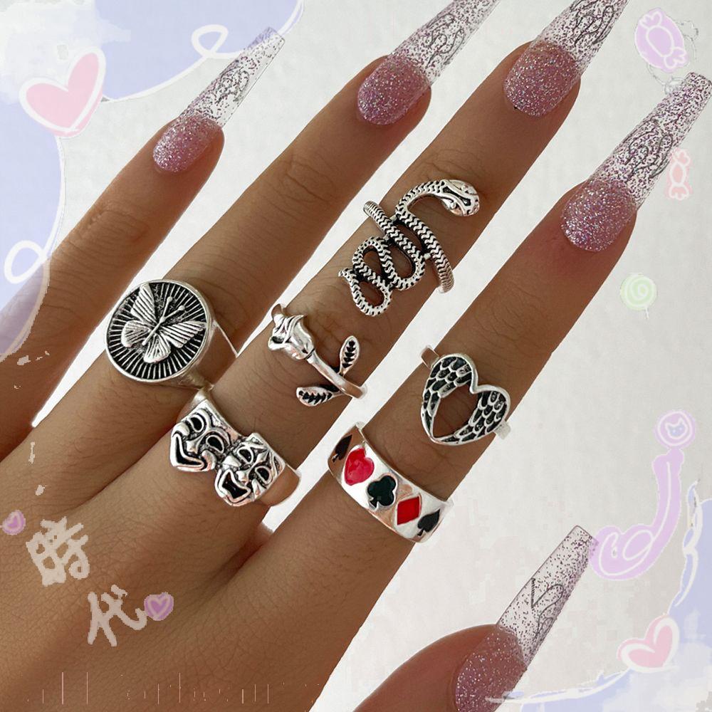 Nhẫn Hình Con Rắn Phong Cách Punk Thanh Lịch Cho Nam Và Nữ