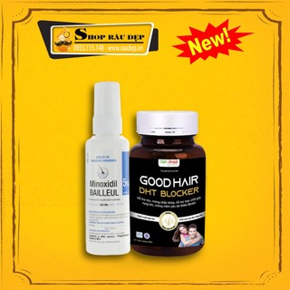  Combo Hỗ Trợ Mọc  Tóc Và Mọc Chân Mày Minoxidil Bailleul 5% Nam Nữ - DHT Good Hair