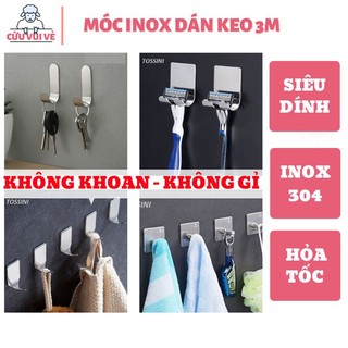 Móc treo inox304 dán tường 3m siêu chắc