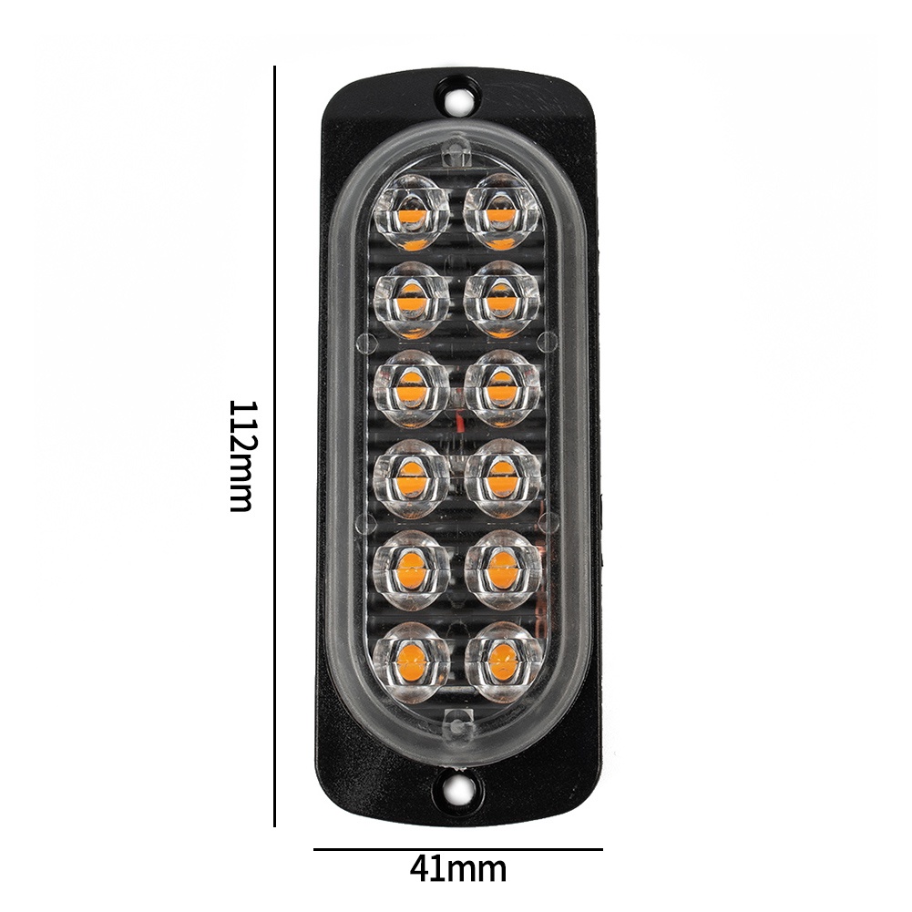 Đèn Led Cảnh Báo Dc 36w 12 Bóng Siêu Mỏng Cho Xe Hơi Xe Tải