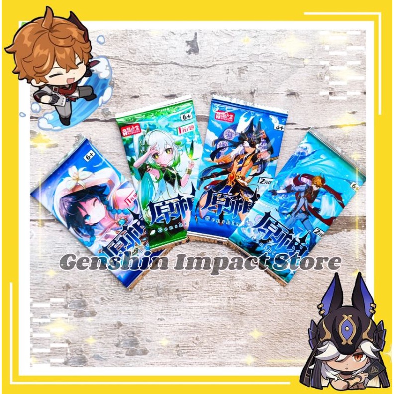 Gói thẻ card GACHA nhân phẩm Genshin Impact (gồm 6 thẻ ngẫu nhiên)