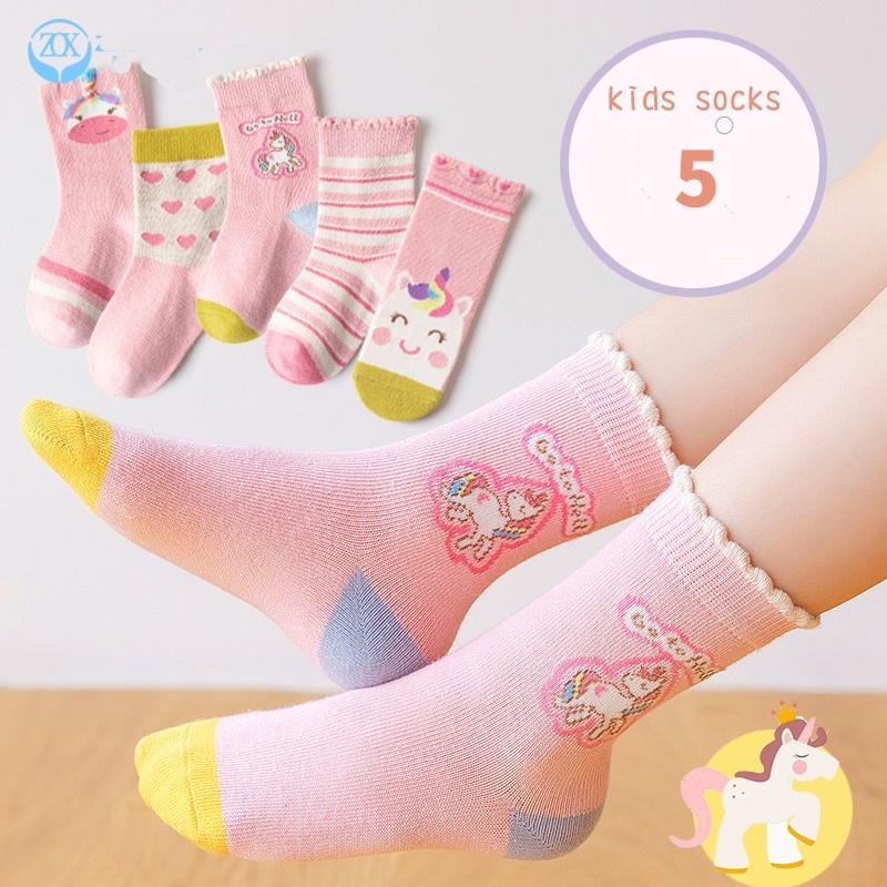 Set 5 đôi tất cho bé, mẫu xuất hàn minliu kids socks chính hãng cottong co - ảnh sản phẩm 8