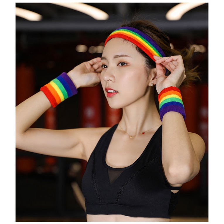 Băng Đô Thể Thao Headband Băng Trán Thấm Chặn Mồ Hôi Đầu Dùng Cho Tập Gym Chạy Bộ Bóng Rổ Bóng Chuyền Bóng Đá Tennis