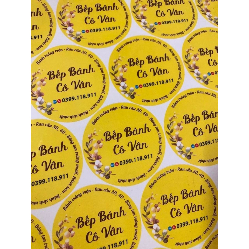 In tem nhãn giấy, sticker, decan thiết kế theo yêu cầu