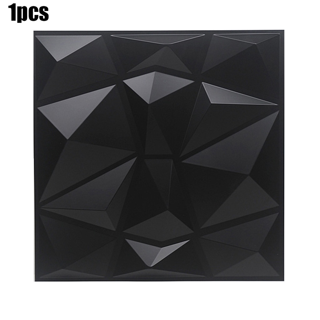 Miếng Dán Tường Trang Trí Màu Đen Nhám 30cm