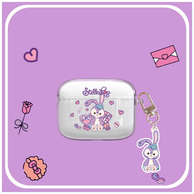 Vỏ Bảo Vệ Hộp Sạc Tai Nghe Airpods E9 TWS Bằng TPU Mềm Trong Suốt + Mặt Dây Chuyền Đơn Giản Chống Sốc Hiệu Baseus Bowie