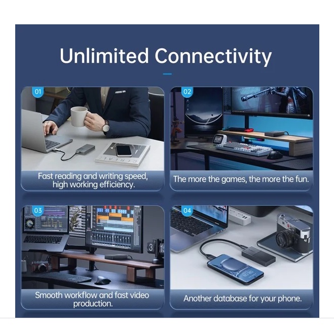 Hộp ổ cứng SSD ORICO M205C3-BP (M.2 SATA Type C) Màu xám