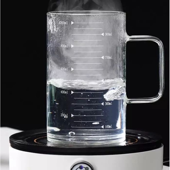 Ly đong thể tích thủy tinh có nắp 1000ml