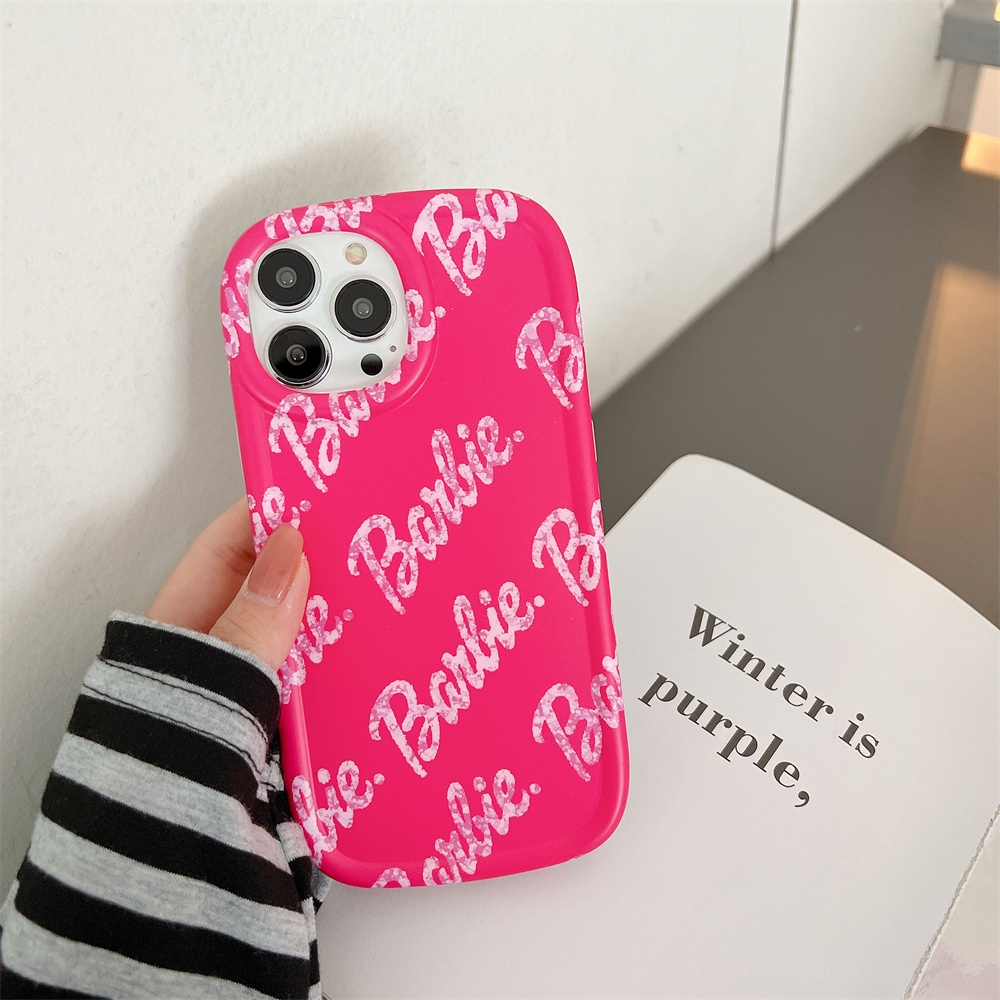 Ốp Điện Thoại Tpu Silicon Mềm Chống Sốc Gắn Búp Bê Barbie Cho iPhone 14 13 12 11 Pro Max XS XR Plus