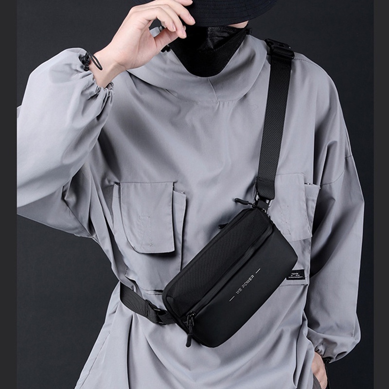 Túi đeo chéo ngực LABER LEE chống nước chống trộm thời trang đường phố cho nam