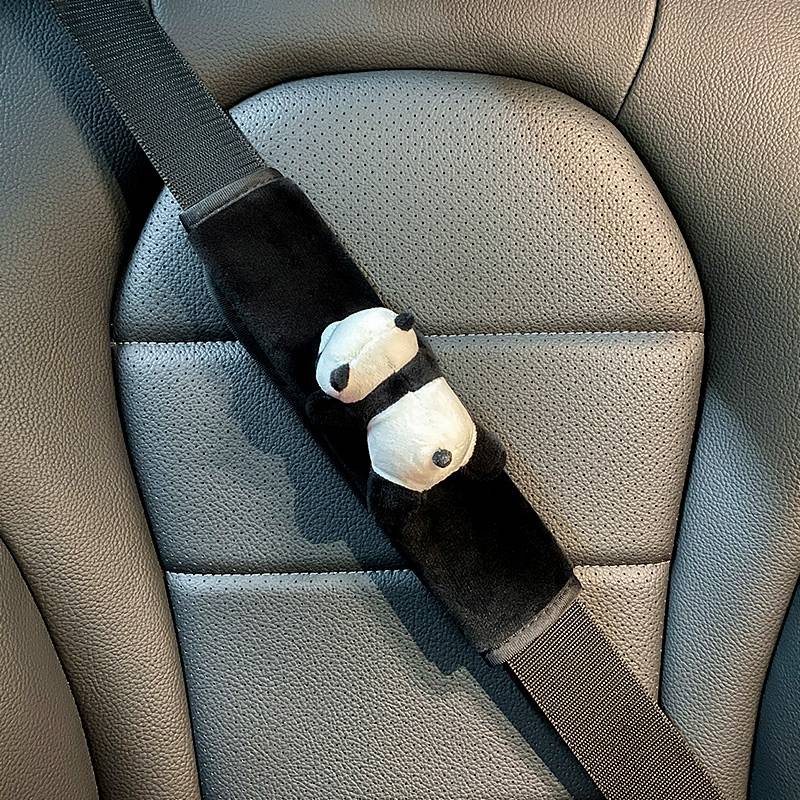 Automotive Headrest Winter Women's Cute Panda Decoration All Products Internet Celebrity Four Seasons Universal Plush Neck Pillow D2aZ