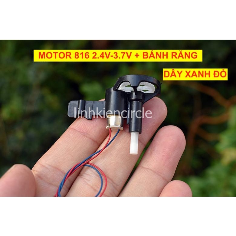 Cùm motor máy bay mini motor 816 kèm bánh răng giảm tốc 3.7V coreless - LK0457