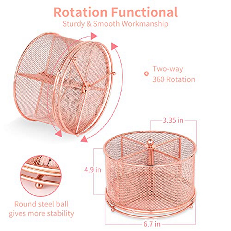Giá Đỡ Bút Xoay 360 Độ Kèm 4 Ngăn Tiện Dụng