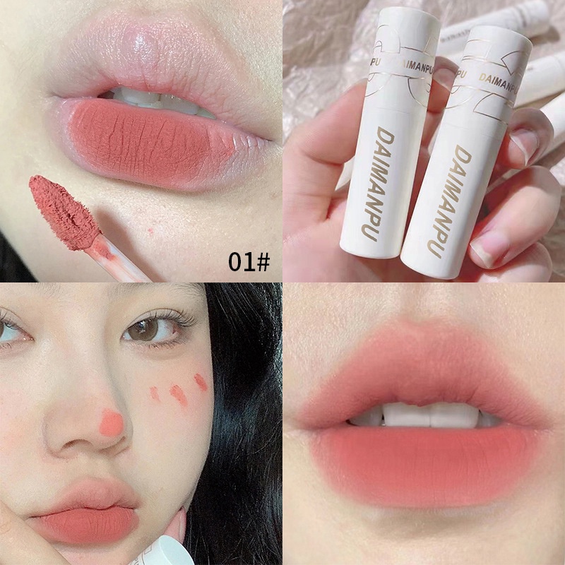 Son Kem Màu Nhung Đào Mềm Mại Không Dính Cốc