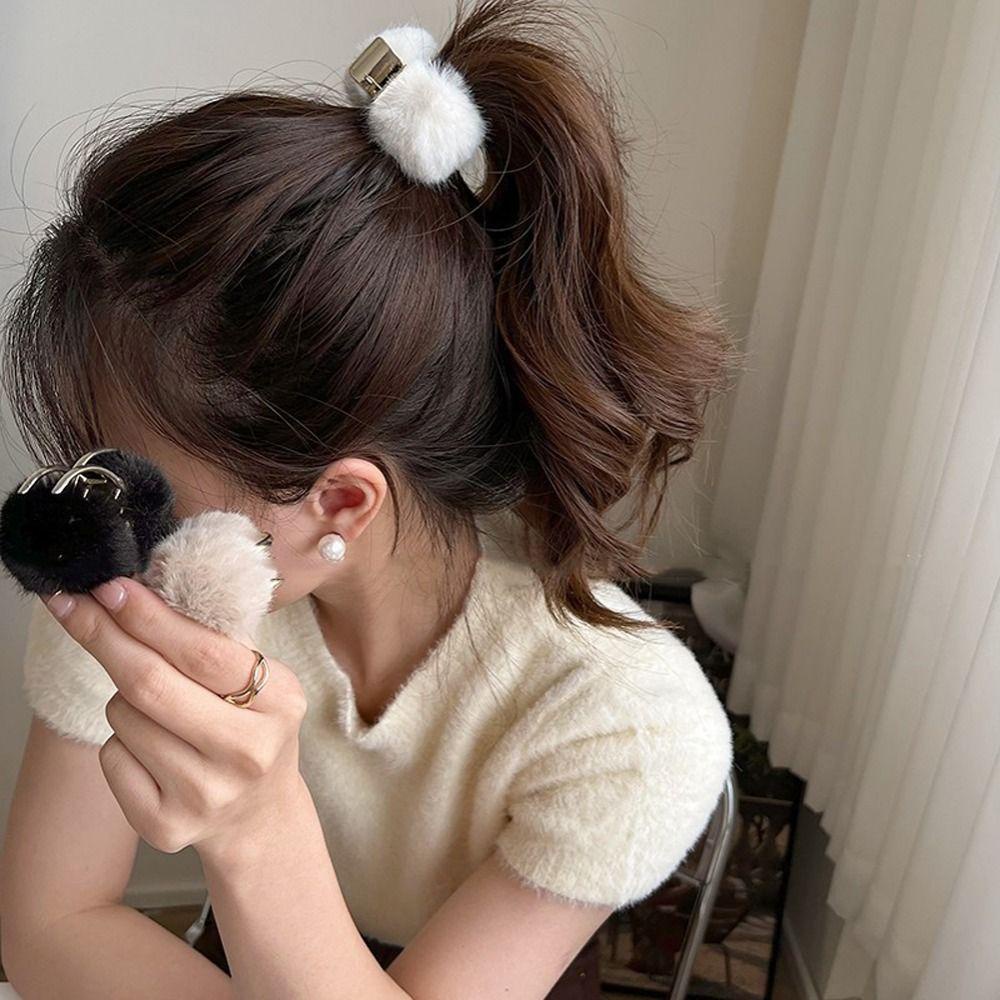 Kẹp Tóc Đuôi Ngựa Bằng Bông Thời Trang Thu Đông Cho Nữ Giá Đỡ