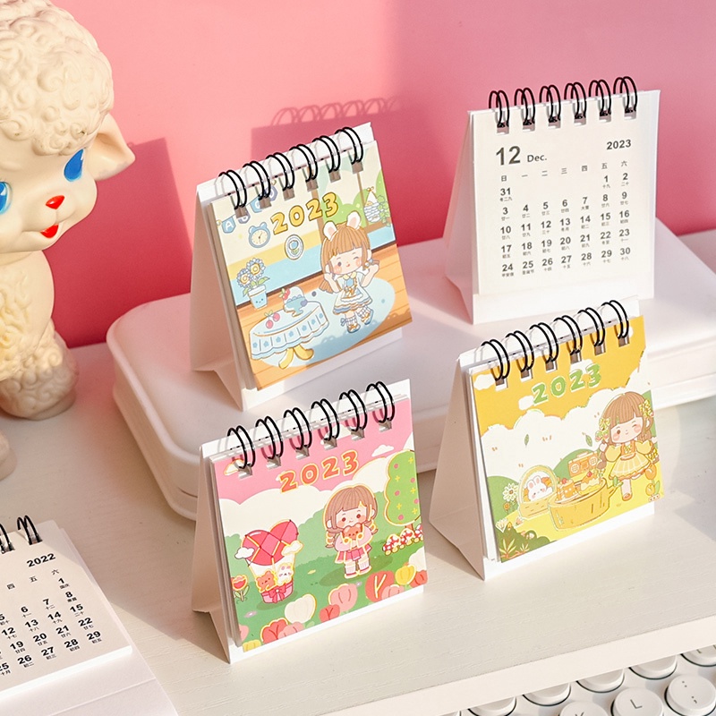 Lịch Để Bàn 2023 Mini 2023 Họa Tiết Hoạt Hình Dễ Thương