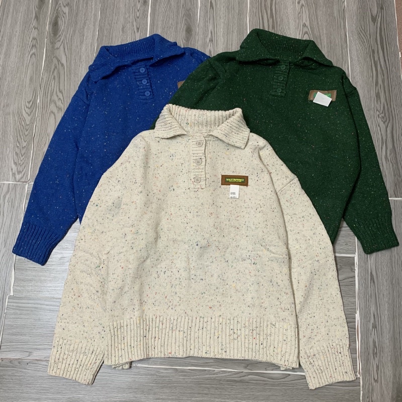 Áo Sweater Len Polo Unisex Retro Maison Prince
