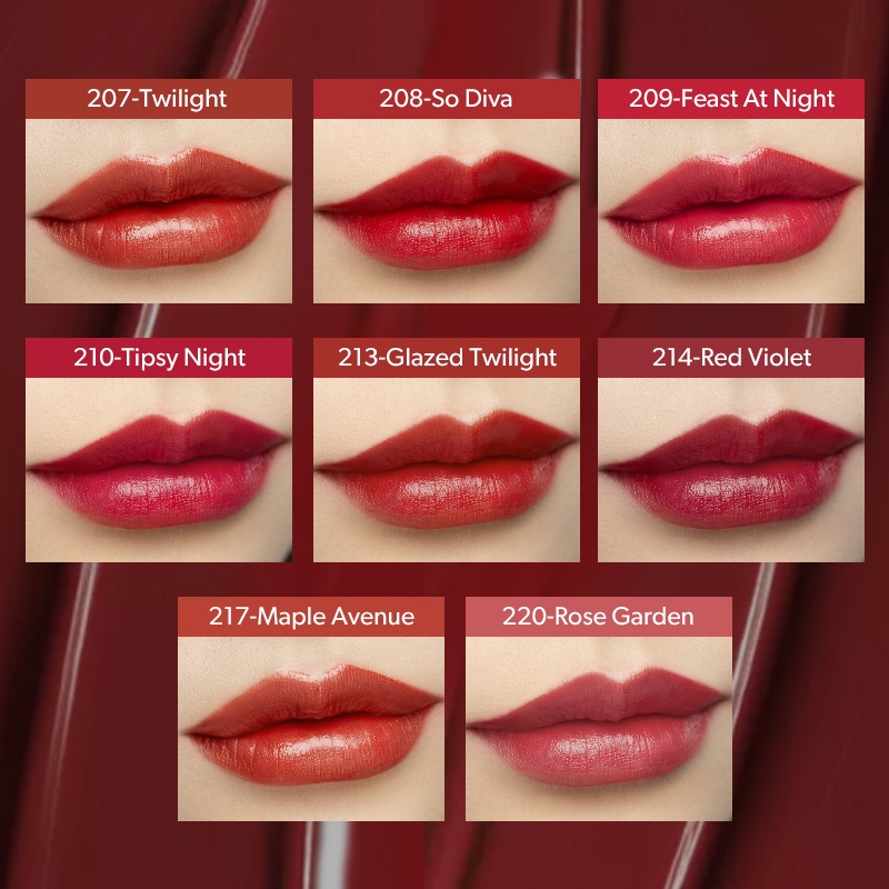 Son Lì PERFECT DIARY Ánh Satin Son Môi Mềm Mịn Màu 207 Twilight 3 gam