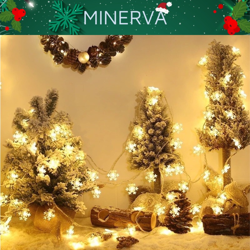 Đèn led đom đóm 20 bóng hình Ông già noel trang trí decor giáng sinh lung linh