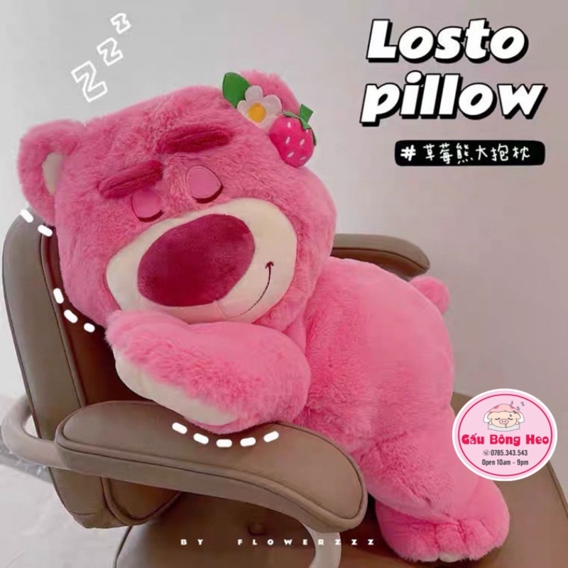 Gấu Bông Tai Dâu Lotso Nhồi Bông , Hàng Cao Cấp